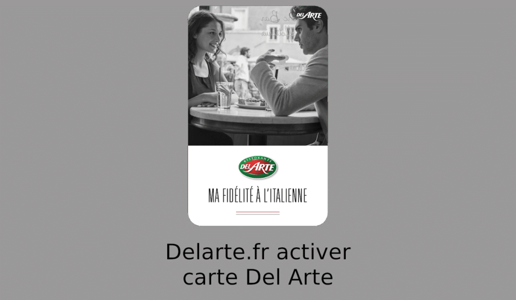 Delarte.fr activer carte Del Arte