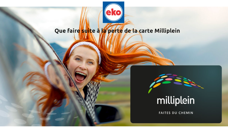 Milliplein carte perdue