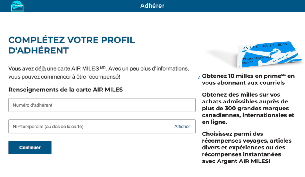 activer air miles