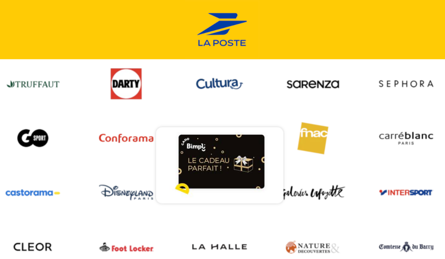 carte cadeau la poste liste enseignes