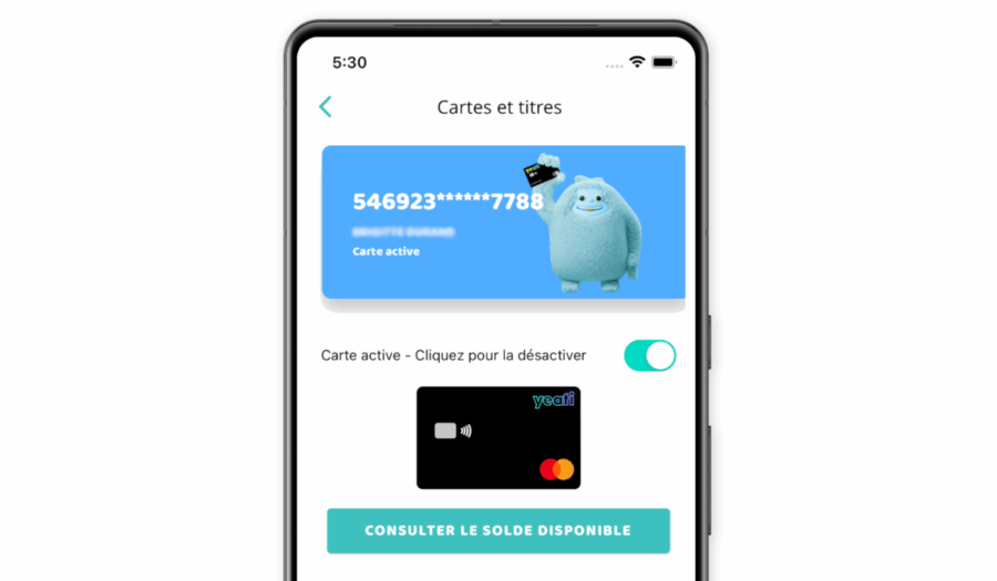 consulter le solde carte yeati