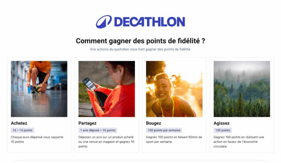 cumuler les points fidélité Decathlon