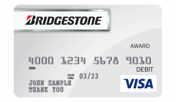 carte prépayée visa bridgestone