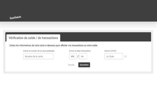 consulter solde carte bonheur